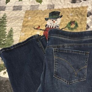 Classic Dark Blue Women's Straight Leg Jeans